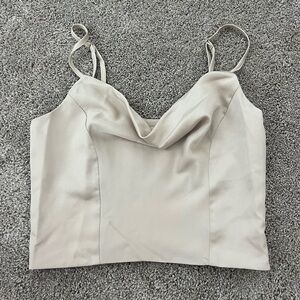 LeLis crop cowl neck top
